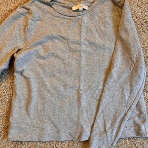 LOFT Gray Crew Neck Sweater Soft Cotton Blend